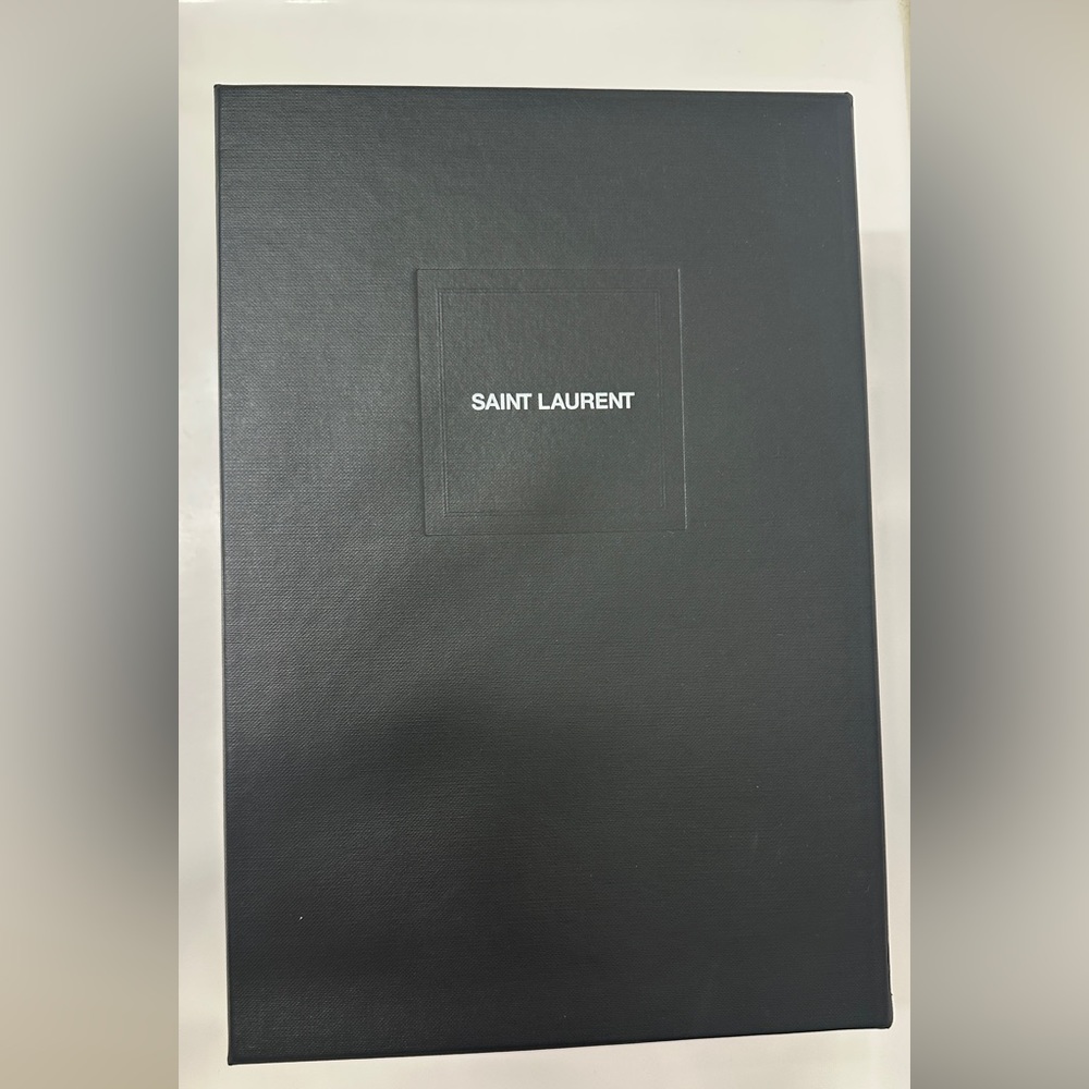 NIB Saint Laurent Tribute 85 Womens Leather Peep-Toe Sandals - Picture 14 of 14